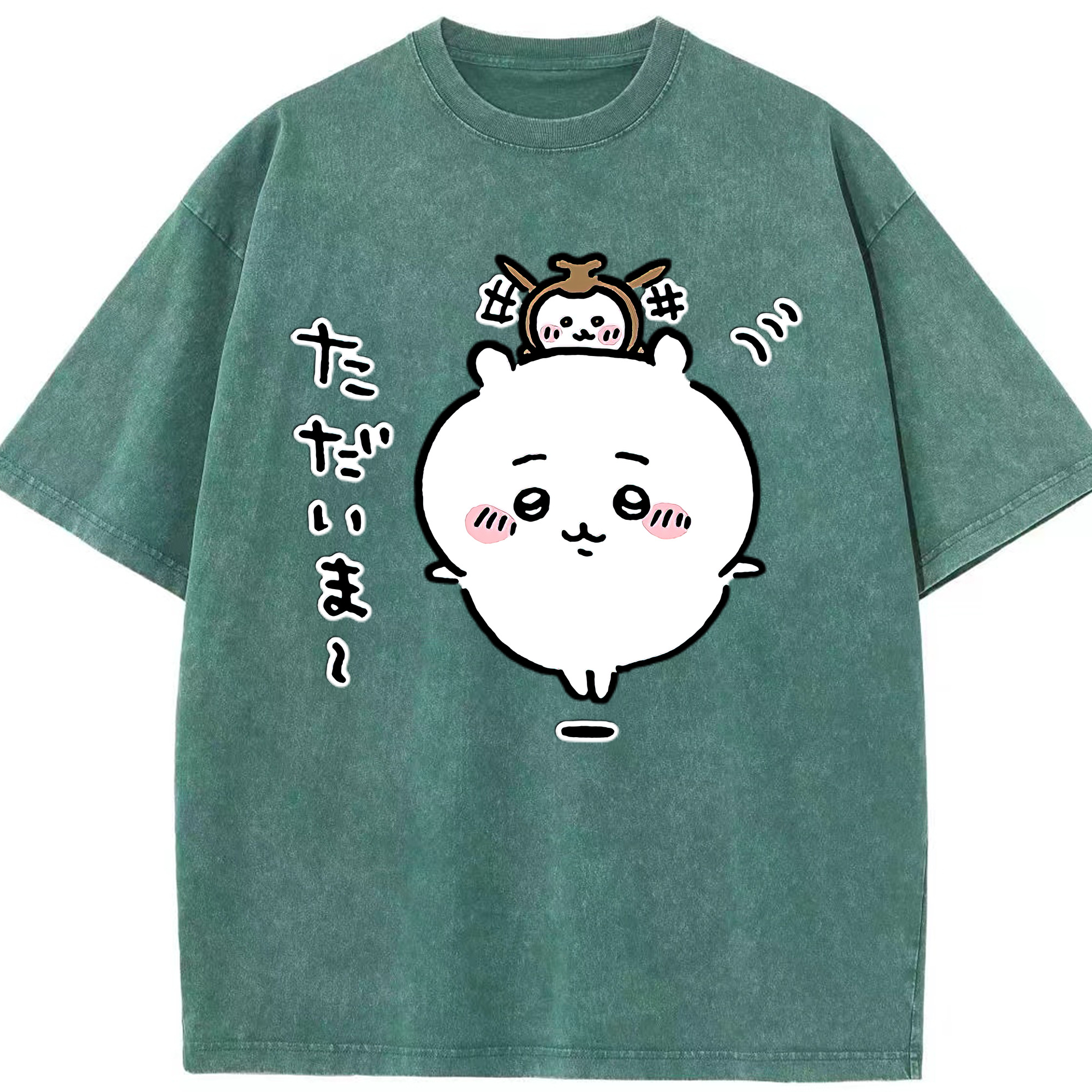 （画像用） ちいかわ ちいかわ Chii-kawa chiikawa 綿100% ヴィンテージ風 半袖Tシャツ（フロントプリント）